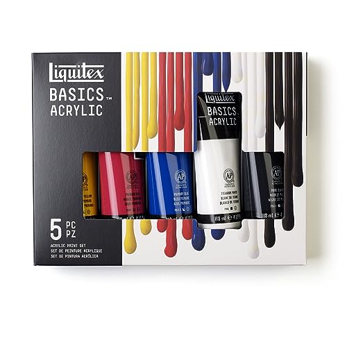 Liquitex 3699350 Basics Acrylfarben Set – 5 Farben in 118ml Tuben, lichtechte Künstler-Acrylfarbe, mittlere Viskosität, seidenglänzend, ideal für Maltechniken, Mixed-Media & Kunstprojekte Liquitex 3699350 Basics Acrylfarben Set – 5 Farben in 118ml Tuben, lichtechte Künstler-Acrylfarbe, mittlere Viskosität, seidenglänzend, ideal für Maltechniken, Mixed-Media & Kunstprojekte von Liquitex