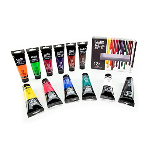 Liquitex 3699391 Basics Acrylfarben Set – 12 Farben in 118ml Tuben, lichtechte Künstler-Acrylfarbe, mittlere Viskosität, seidenglänzend, ideal für Malerei, Mixed-Media & Kunstprojekte Liquitex 3699391 Basics Acrylfarben Set – 12 Farben in 118ml Tuben, lichtechte Künstler-Acrylfarbe, mittlere Viskosität, seidenglänzend, ideal für Malerei, Mixed-Media & Kunstprojekte von Liquitex