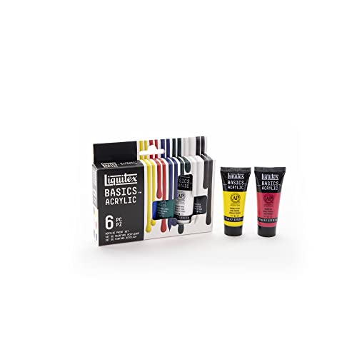 Liquitex 3699394 Basics Acrylfarben Set – 6 x 22ml Tuben, lichtechte Künstler-Acrylfarben, mittlere Viskosität, brillante Farben, perfekt für Acrylmalerei, Leinwand & Bastelprojekte Liquitex 3699394 Basics Acrylfarben Set – 6 x 22ml Tuben, lichtechte Künstler-Acrylfarben, mittlere Viskosität, brillante Farben, perfekt für Acrylmalerei, Leinwand & Bastelprojekte von Liquitex
