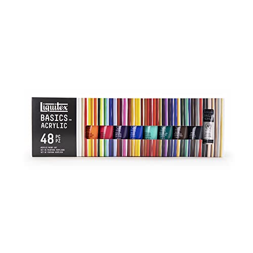 Liquitex 3699395 Basics Acrylfarben Set – 48 x 22ml Tuben, lichtechte Acrylfarben, mittlere Viskosität, brillante Farben, ideal für Leinwand, Mixed Media & Acrylmalerei Liquitex 3699395 Basics Acrylfarben Set – 48 x 22ml Tuben, lichtechte Acrylfarben, mittlere Viskosität, brillante Farben, ideal für Leinwand, Mixed Media & Acrylmalerei von Liquitex