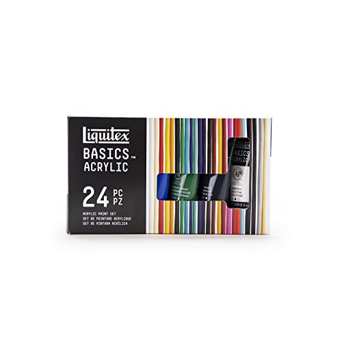 Liquitex 3699397 Basics Acrylfarben Set – 24 x 22ml Tuben, lichtechte Künstler-Acrylfarben, mittlere Viskosität, brillante Farben, ideal für Acrylmalerei, Leinwand & Bastelprojekte Liquitex 3699397 Basics Acrylfarben Set – 24 x 22ml Tuben, lichtechte Künstler-Acrylfarben, mittlere Viskosität, brillante Farben, ideal für Acrylmalerei, Leinwand & Bastelprojekte von Liquitex