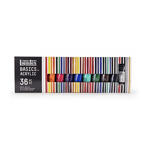 Liquitex 3699404 Basics Acrylfarben Set – 36 x 22ml Tuben, lichtechte Künstler-Acrylfarben, brillante Farbtöne, mittlere Viskosität, ideal für Leinwand, Acrylmalerei & Basteln Liquitex 3699404 Basics Acrylfarben Set – 36 x 22ml Tuben, lichtechte Künstler-Acrylfarben, brillante Farbtöne, mittlere Viskosität, ideal für Leinwand, Acrylmalerei & Basteln von Liquitex