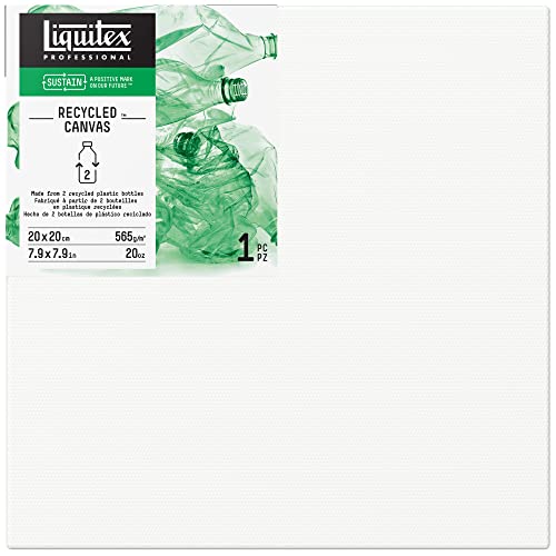 Liquitex 416020020 Recycled Keilrahmen, gefertigt aus 100% recyceltem Kunststoff, hochwertige Leinwand mit 565 g/m², FSC, 3-fach grundiert für Öl - & Acrylfarben - Traditional 20x20cm von Liquitex