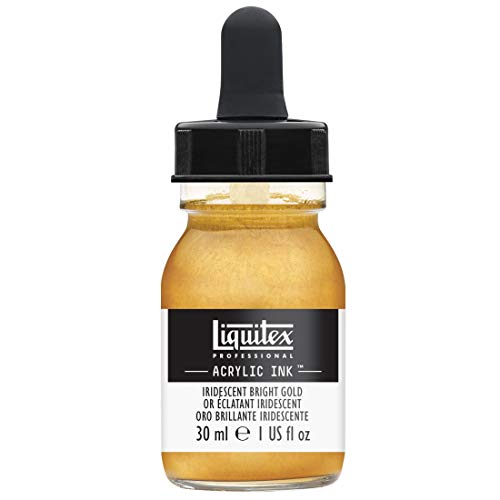 Liquitex 4260234 flüssige Professional Acrylfarben - Ink, Tusche, 30 ml, hochpigmentierte Airbrushfarbe, lrisierendes helles gold Liquitex 4260234 flüssige Professional Acrylfarben - Ink, Tusche, 30 ml, hochpigmentierte Airbrushfarbe, lrisierendes helles gold von Liquitex