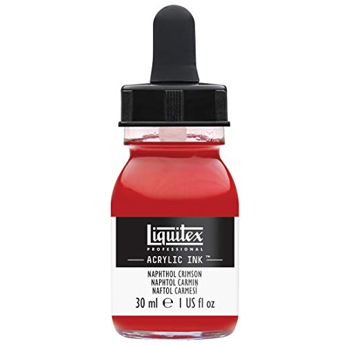 Liquitex 4260292 flüssige Professional Acrylfarben - Ink, Tusche, 30 ml, hochpigmentierte Airbrushfarbe, naphthol karmin Liquitex 4260292 flüssige Professional Acrylfarben - Ink, Tusche, 30 ml, hochpigmentierte Airbrushfarbe, naphthol karmin von Liquitex