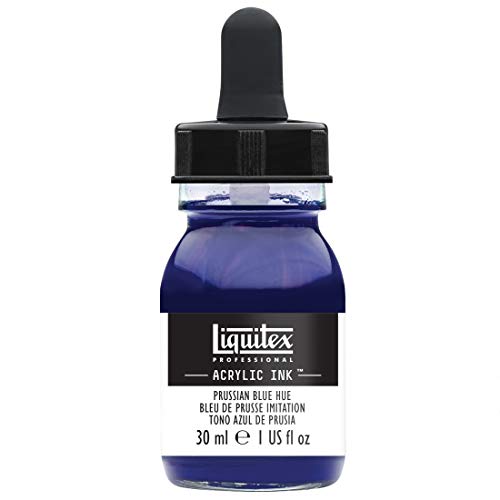 Liquitex 4260320 flüssige Professional Acrylfarben - Ink, Tusche, 30 ml, hochpigmentierte Airbrushfarbe, preußischblau farbton von Liquitex