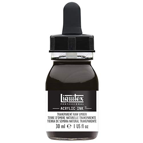 Liquitex 4260333 Ink Professional flüssige Acrylfarben, Tusche, 30 ml, hochpigmentierte Airbrushfarbe, Umbra Gebrannt von Liquitex