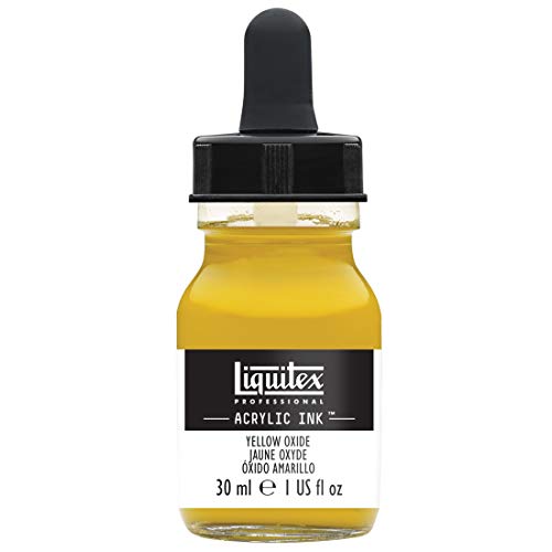 Liquitex 4260416 flüssige Professional Acrylfarben - Ink, Tusche, 30 ml, hochpigmentierte Airbrushfarbe, oxidgelb von Liquitex