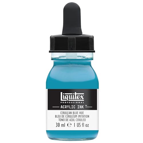 Liquitex 4260470 flüssige Professional Acrylfarben - Ink, Tusche, 30 ml, hochpigmentierte Airbrushfarbe, cölinblau farbton Liquitex 4260470 flüssige Professional Acrylfarben - Ink, Tusche, 30 ml, hochpigmentierte Airbrushfarbe, cölinblau farbton von Liquitex