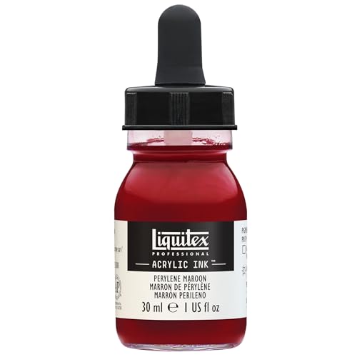 Liquitex 4260507 flüssige Professional Acrylfarben - Ink, Tusche, 30 ml, hochpigmentierte Airbrushfarbe, Perylen Maroon Liquitex 4260507 flüssige Professional Acrylfarben - Ink, Tusche, 30 ml, hochpigmentierte Airbrushfarbe, Perylen Maroon von Liquitex