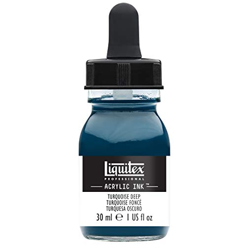 Liquitex 4260561 flüssige Professional Acrylfarben - Ink, Tusche, 30 ml, hochpigmentierte Airbrushfarbe, dunkeltürkis Liquitex 4260561 flüssige Professional Acrylfarben - Ink, Tusche, 30 ml, hochpigmentierte Airbrushfarbe, dunkeltürkis von Liquitex