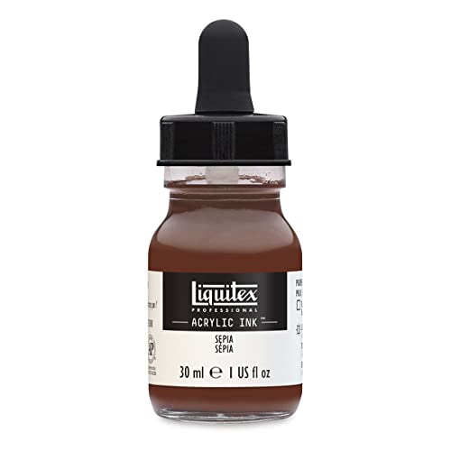 Liquitex 4260609 flüssige Professional Acrylfarben - Ink, Tusche, 30 ml, hochpigmentierte Airbrushfarbe, Sepia von Liquitex