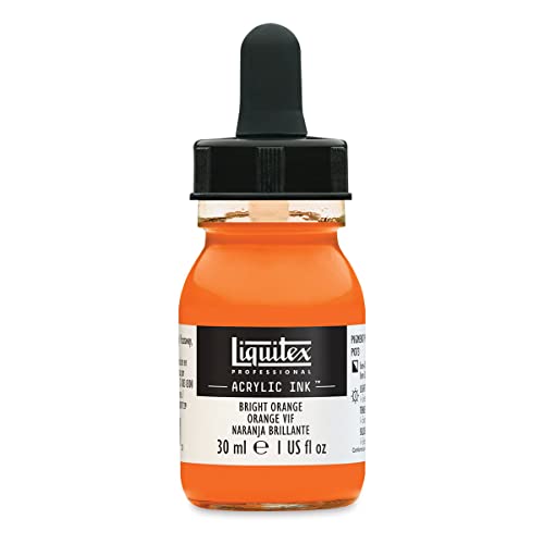 Liquitex 4260720 flüssige Professional Acrylfarben - Ink, Tusche, 30 ml, hochpigmentierte Airbrushfarbe, Hell Orange von Liquitex