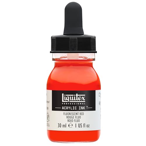 Liquitex 4260983 flüssige Professional Acrylfarben - Ink, Tusche, 30 ml, hochpigmentierte Airbrushfarbe, Fluo Rot Liquitex 4260983 flüssige Professional Acrylfarben - Ink, Tusche, 30 ml, hochpigmentierte Airbrushfarbe, Fluo Rot von Liquitex