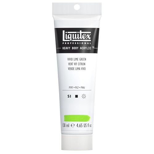 Liquitex 4417740 Professional Heavy Body Acrylfarbe in Künstlerqualität mit ausgezeichneter Lichtechtheit in buttriger Konsistenz, 138ml Tube - Limettengrün lebhaft von Liquitex