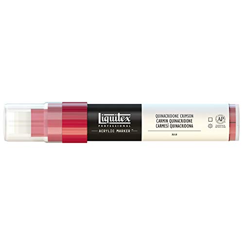 Liquitex 4610110 Professional Paint Marker, Acrylmarker mit hochpigmentierte Acrylfarbe auf Wasserbasis für den Innenbereich & Außenbereich, breite Spitze - Quinacridone Karmesin Liquitex 4610110 Professional Paint Marker, Acrylmarker mit hochpigmentierte Acrylfarbe auf Wasserbasis für den Innenbereich & Außenbereich, breite Spitze - Quinacridone Karmesin von Liquitex