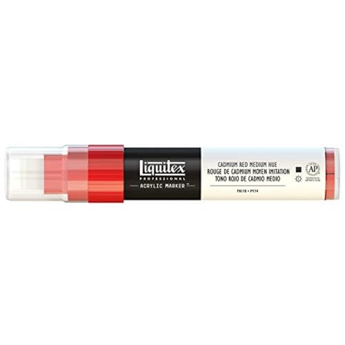 Liquitex 4610151 Professional Paint Marker, Acrylmarker mit hochpigmentierte Acrylfarbe auf Wasserbasis für den Innenbereich & Außenbereich, breite Spitze - Kadmiumrot mittel Farbton Liquitex 4610151 Professional Paint Marker, Acrylmarker mit hochpigmentierte Acrylfarbe auf Wasserbasis für den Innenbereich & Außenbereich, breite Spitze - Kadmiumrot mittel Farbton von Liquitex