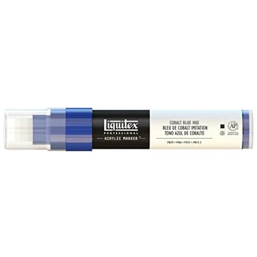 Liquitex 4610381 Professional Paint Acrylfarben Marker, Künstlerpigmente zum Zeichen, Malen auf Papier, Leinwand, Textilien, breite Spitze, Strichstärke 8 - 15 mm - Kobaltblau Imit. von Liquitex