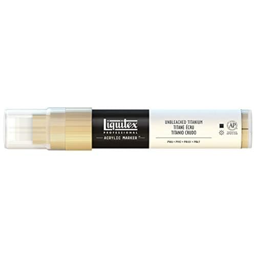 Liquitex 4610434 Professional Paint Marker, Acrylmarker mit hochpigmentierte Acrylfarbe auf Wasserbasis für den Innenbereich & Außenbereich, breite Spitze - Ungebleichtes Titan Liquitex 4610434 Professional Paint Marker, Acrylmarker mit hochpigmentierte Acrylfarbe auf Wasserbasis für den Innenbereich & Außenbereich, breite Spitze - Ungebleichtes Titan von Liquitex