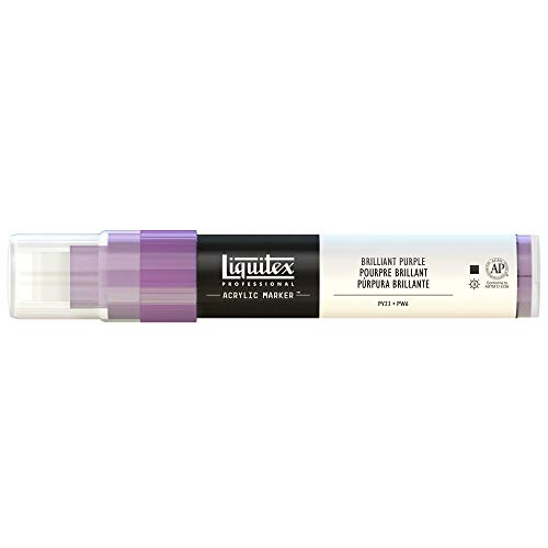 Liquitex 4610590 Professional Paint Marker, Acrylmarker mit hochpigmentierte Acrylfarbe auf Wasserbasis für den Innenbereich & Außenbereich, breite Spitze - Brillantlila Liquitex 4610590 Professional Paint Marker, Acrylmarker mit hochpigmentierte Acrylfarbe auf Wasserbasis für den Innenbereich & Außenbereich, breite Spitze - Brillantlila von Liquitex