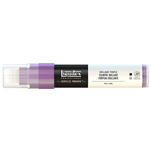 Liquitex 4610590 Professional Paint Acrylfarben Marker, Künstlerpigmente zum Zeichen, Malen auf Papier, Leinwand, Textilien, breite Spitze, Strichstärke 8 - 15 mm - Brillantlila von Liquitex