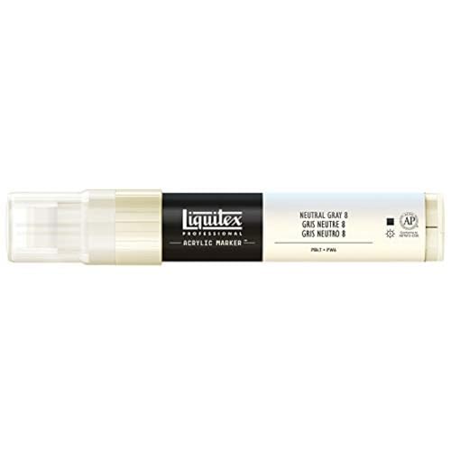 Liquitex 4618599 Professional Paint Marker, Acrylmarker mit hochpigmentierte Acrylfarbe auf Wasserbasis für den Innenbereich & Außenbereich, breite Spitze - Neutralgrau Nr. 8 Liquitex 4618599 Professional Paint Marker, Acrylmarker mit hochpigmentierte Acrylfarbe auf Wasserbasis für den Innenbereich & Außenbereich, breite Spitze - Neutralgrau Nr. 8 von Liquitex