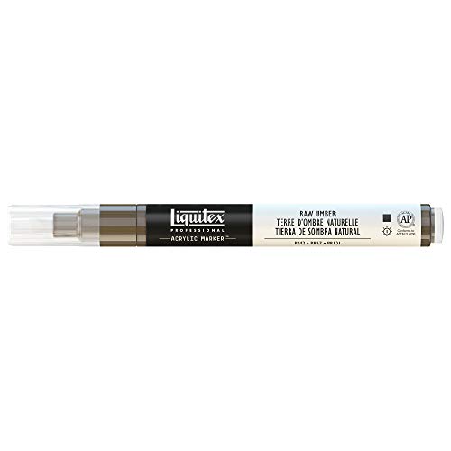 Liquitex 4620331 Professional Paint Marker, Acrylmarker mit hochpigmentierte Acrylfarbe auf Wasserbasis für den Innenbereich & Außenbereich, feine Spitze - Umbra Natur von Liquitex