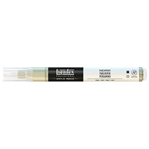 Liquitex 4620436 Professional Paint Marker, Acrylmarker mit hochpigmentierte Acrylfarbe auf Wasserbasis für den Innenbereich & Außenbereich, feine Spitze - Pergament von Liquitex