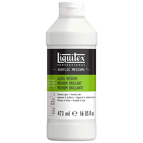 Liquitex 5016 Professional Glanz Gel Medium und Firnis für Acrylfarben, erhöht den glanz von Acrylfarben und verbessert den Farbfilm & Farbtiefe - 473 ml Flasche von Liquitex