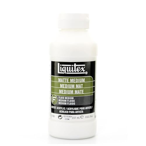 Liquitex 5108 Professional mattes Medium für Acrylfarben, verleiht Farben eine seidenmatte Oberfläche und reduziert den Glanz, flüssig - 237ml Flasche von Liquitex
