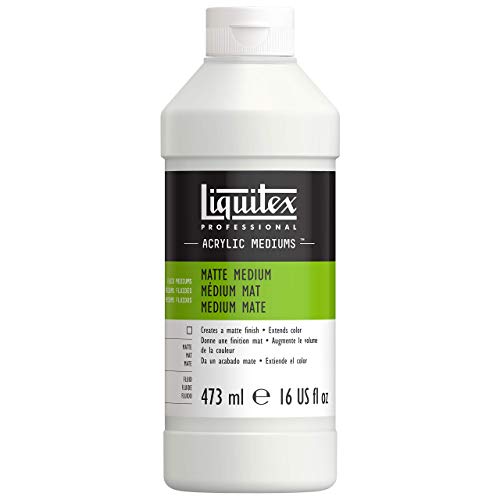 Liquitex 5116 Professional mattes Medium für Acrylfarben, verleiht Farben eine seidenmatte Oberfläche und reduziert den Glanz, flüssig - 473ml Flasche von Liquitex