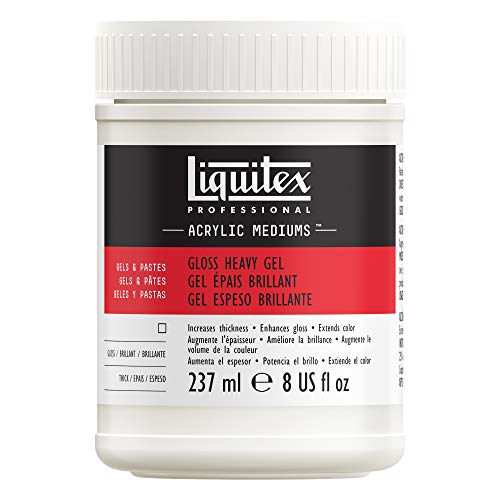 Liquitex 5120 Professional glänzendes schweres Gel Medium für Acrylfarben, erhöht den Oberflächenwiderstand für eine Ölfarben Konsistenz - 237ml Topf von Liquitex