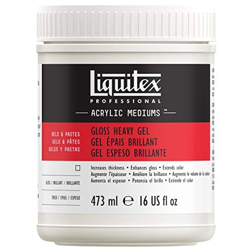 Liquitex 5121 Professional glänzendes schweres Gel Medium für Acrylfarben, erhöht den Oberflächenwiderstand für eine Ölfarben Konsistenz - 473ml Topf von Liquitex