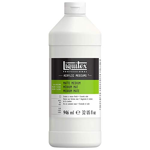 Liquitex 5132Professional mattes Medium für Acrylfarben, verleiht Farben eine seidenmatte Oberfläche und reduziert den Glanz, flüssig - 946ml Flasche von Liquitex