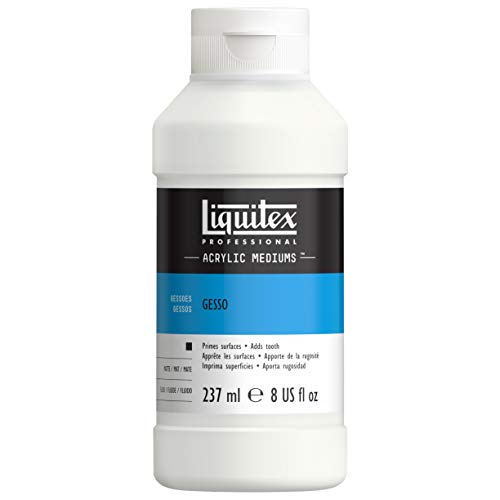 Liquitex 5308 Professional Gesso, Grundierung für Acrylfarben, licht und alterungsbeständiger Primer, gebrauchsfertig - 237ml Flasche, weiß von Liquitex