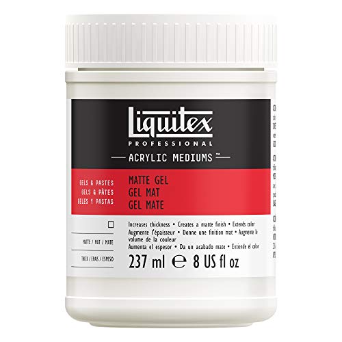 Liquitex 5321 Professional Mattes Gel Medium, entzieht Acrylfarben den Glanz, kann als Klebemittel für Collagen benutzt werden, 237 ml Tube von Liquitex