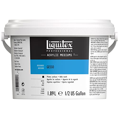 Liquitex 5334 Professional Gesso, Grundierung für Acrylfarben, Licht und Alterungsbeständiger Primer, Gebrauchsfertig - 1, 89 Lieter Eimer, weiß Liquitex 5334 Professional Gesso, Grundierung für Acrylfarben, Licht und Alterungsbeständiger Primer, Gebrauchsfertig - 1, 89 Lieter Eimer, weiß von Liquitex