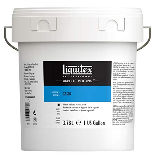 Liquitex 5336 Professional Gesso, Grundierung für Acrylfarben, Licht und Alterungsbeständiger Primer, Gebrauchsfertig - 3, 79 L Eimer, Weiß von Liquitex