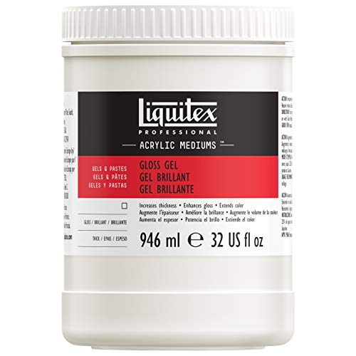 Liquitex 5732 Professional Glanz Gel Medium für Acrylfarben, erhöht von Acryl Farbbrillianz, den Glanz und die Transparenz - 946ml Topf, Transparent von Liquitex