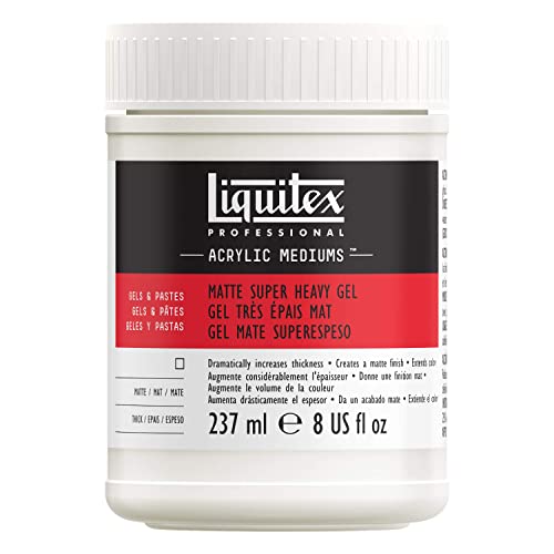 Liquitex 5808 Professional mattes extra schweres Gel Medium für Acrylfarben, kann hohe Spitzen und scharfe Pinsel und Messerstriche halten - 237ml Topf von Liquitex