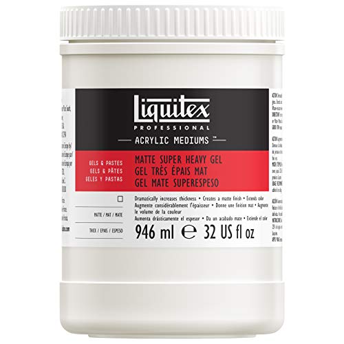 Liquitex 5832 Professional mattes extra schweres Gel Medium für Acrylfarben, kann hohe Spitzen und scharfe Pinsel und Messerstriche halten - 946ml Topf von Liquitex
