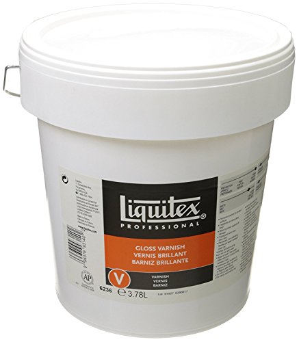 Liquitex 6236 Glanz Firniss, Fixativ für Acrylfarben, glänzender Oberflächenschutz, 3,78 Liter Eimer von Liquitex