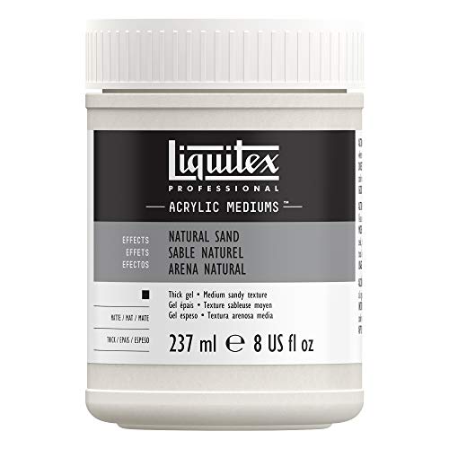 Liquitex 6508 Professional Natursand Strukturgel Medium für Acrylfarben, fein strukturiertes Gel, das eine Sandoptik auf den Untergrund zaubert - 237ml Töpfchen von Liquitex