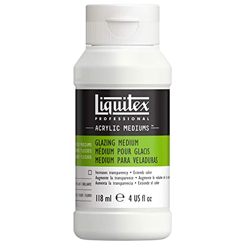 Liquitex 7504 Professional Lasur Medium für Acrylfarben - für dünne, transparente Glasuren und Lasureffekte, erzeugt maximale Transparenz - 118ml Flasche, Transparent von Liquitex