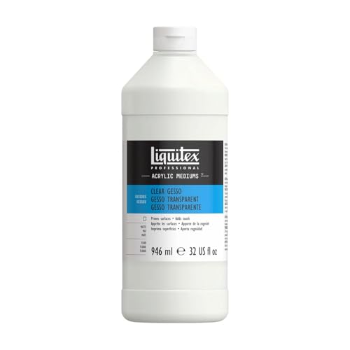 Liquitex 7632 Professional Gesso - Transparent Acrylmedium, Acryl 946ml-Transparent, klares Gesso-946 ml Flasche von Liquitex