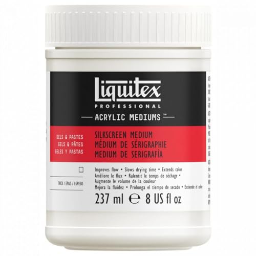 Liquitex 7708 Siebdruckmedium für Acrylfarben, alterungsbeständig, Silk Screen Medium verzögert den Farbfluss und die Trockung, ohne verlust der Farbkraft - 237ml Flasche Liquitex 7708 Siebdruckmedium für Acrylfarben, alterungsbeständig, Silk Screen Medium verzögert den Farbfluss und die Trockung, ohne verlust der Farbkraft - 237ml Flasche von Liquitex