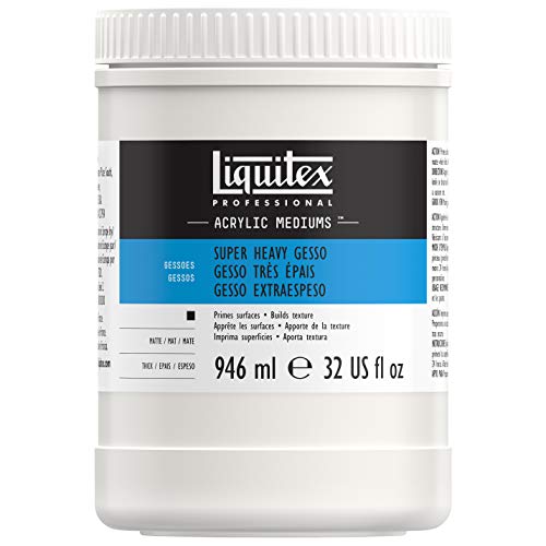 Liquitex 7832 Professional extra schweres Impasto Gesso, Universalgrundierung für Acrylfarben, licht und alterungsbeständiger Primer, gebrauchsfertig - 946ml Topf, Titanweiß von Liquitex