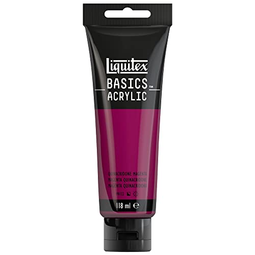 Liquitex 8870010 Basics - Acrylfarbe, monopigmentierte Künstlerpigmente, lichtecht, mittlere Viskosität, Archivqualität, seidenglänzender Finish, 118ml Tube - Quinacridone Magenta Liquitex 8870010 Basics - Acrylfarbe, monopigmentierte Künstlerpigmente, lichtecht, mittlere Viskosität, Archivqualität, seidenglänzender Finish, 118ml Tube - Quinacridone Magenta von Liquitex