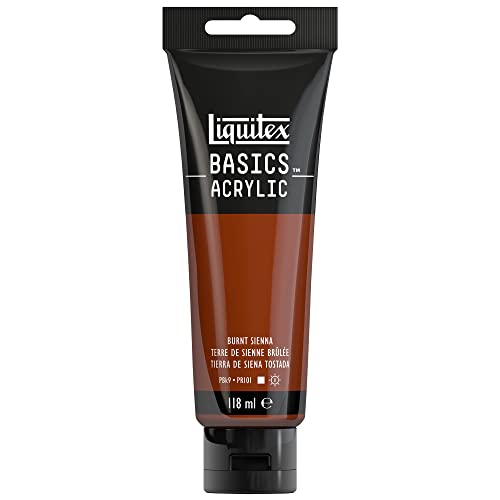 Liquitex 8870013 Basics - Acrylfarbe, monopigmentierte Künstlerpigmente, lichtecht, mittlere Viskosität, Archivqualität, seidenglänzender Finish, 118ml Tube - Siena Gebrannt Liquitex 8870013 Basics - Acrylfarbe, monopigmentierte Künstlerpigmente, lichtecht, mittlere Viskosität, Archivqualität, seidenglänzender Finish, 118ml Tube - Siena Gebrannt von Liquitex