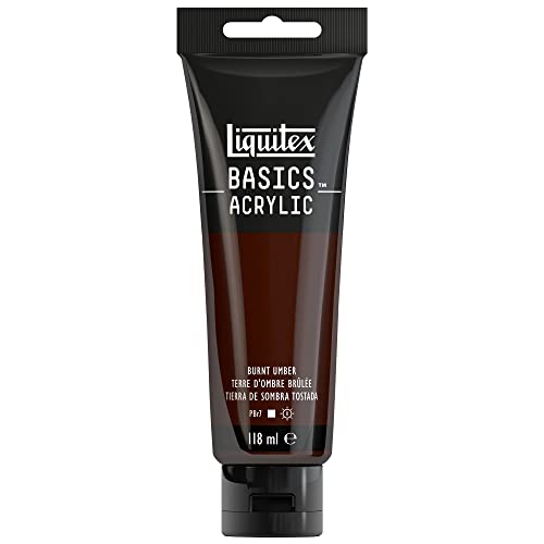 Liquitex 8870014 Basics - Acrylfarbe, monopigmentierte Künstlerpigmente, lichtecht, mittlere Viskosität, Archivqualität, seidenglänzender Finish, 118ml Tube - Umbra Gebrannt Liquitex 8870014 Basics - Acrylfarbe, monopigmentierte Künstlerpigmente, lichtecht, mittlere Viskosität, Archivqualität, seidenglänzender Finish, 118ml Tube - Umbra Gebrannt von Liquitex